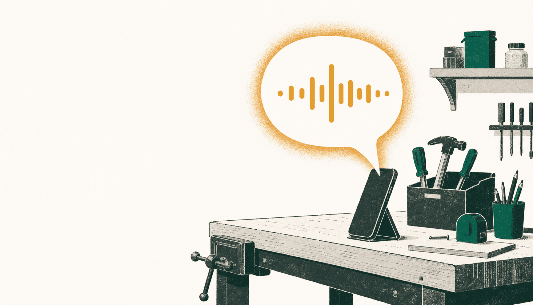 Hand-drawn illustration for: What is an AI receptionist, in plain English?